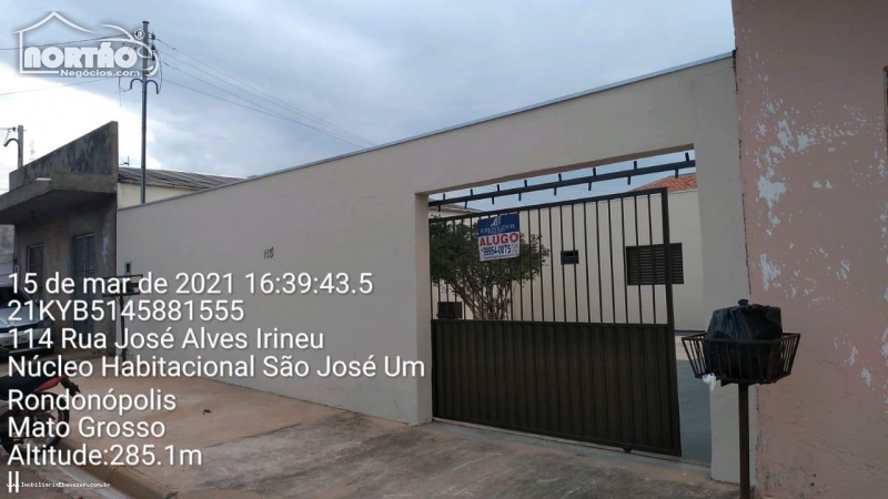 Casa para locação no CONJUNTO SÃO JOSÉ III em Rondonópolis/MT
