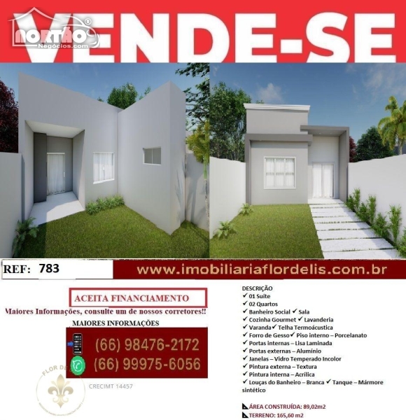 CASA a venda no RESIDENCIAL SÃO FRANCISCO - SINOP MT em Sinop/MT