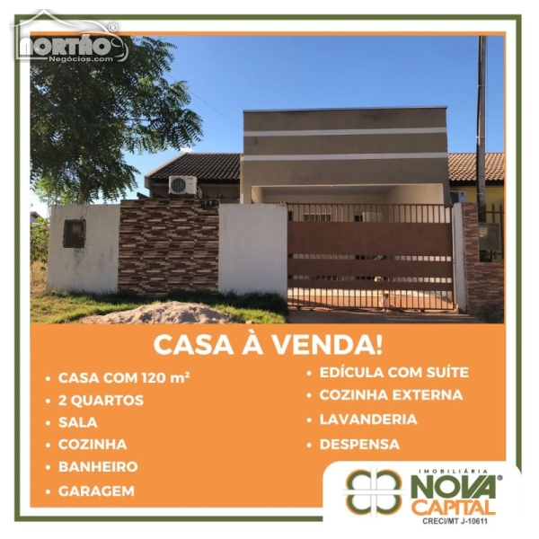 CASA A VENDA NO JARDIM INDUSTRIAL EM GUARANTÃ DO NORTE/MT