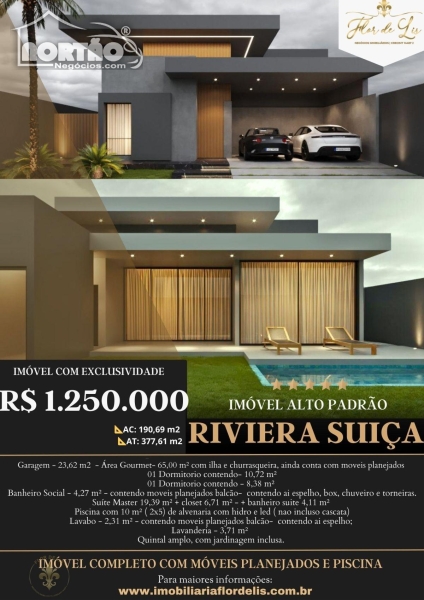 CASA a venda no RESIDENCIAL RIVIERA SUIÇA - SINOP - MT em Sinop/MT