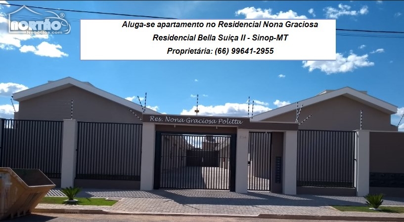 Apartamento para locação no Residencial Bella Suíça em Sinop/MT