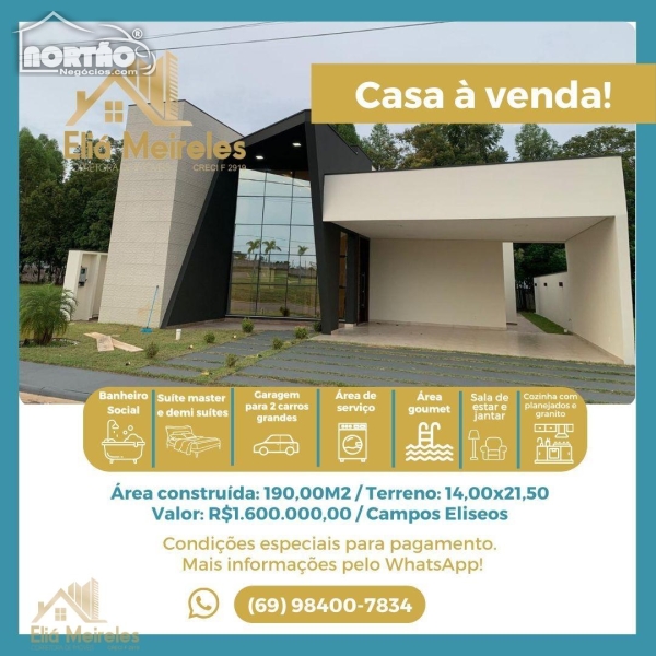 CASA a venda no CONDOMINIO CAMPOS ELISEOS em Vilhena/RO