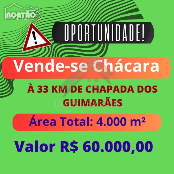 CHÁCARA A VENDA NO ZONA RURAL EM CHAPADA DOS GUIMARÃES/MT