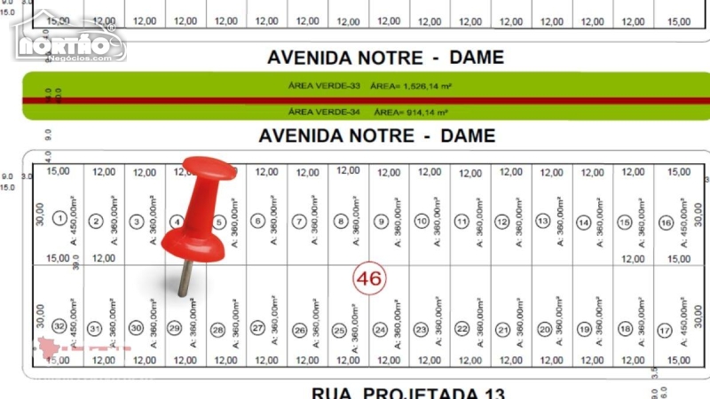 TERRENO a venda no RESIDENCIAL PARIS em Sinop/MT