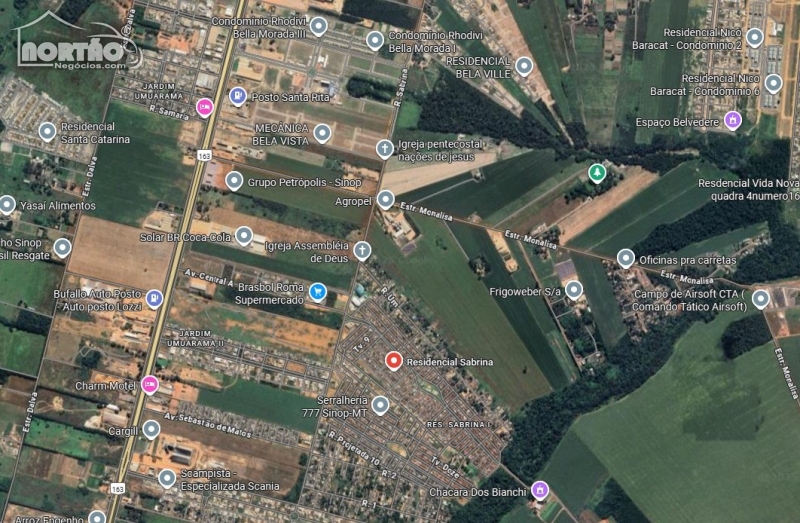 TERRENO A VENDA NO RESIDENCIAL SABRINA EM SINOP/MT