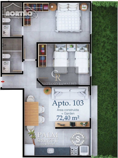 Apartamentos com garden