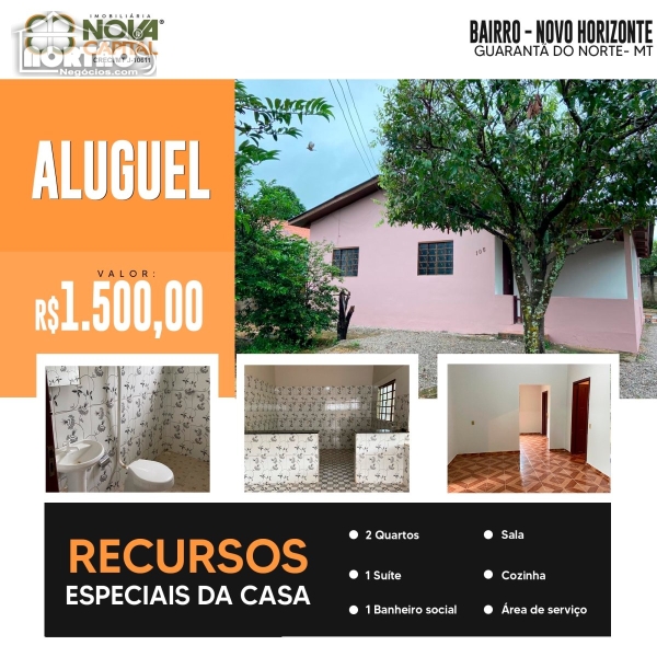 CASA para locação no NOVO HORIZONTE em Guarantã do Norte/MT