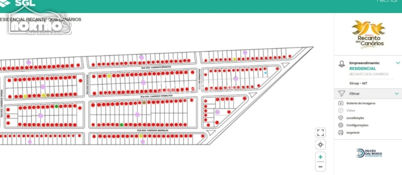 TERRENO a venda no RESIDENCIAL RECANTO DOS CANÁRIOS em Sinop/MT