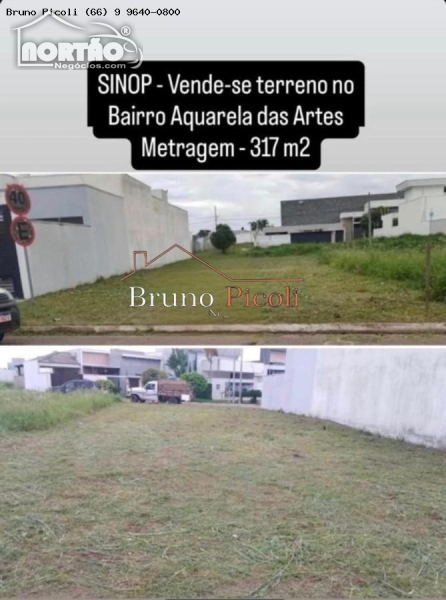 Terreno a venda no AQUARELA DAS ARTES em Sinop/MT