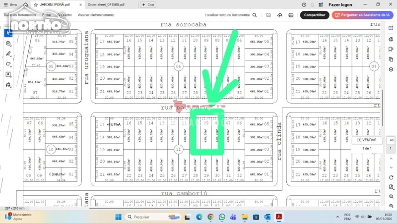 TERRENO a venda no JARDIM IPORA em Sinop/MT